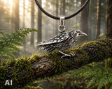 Anhänger 233 Rabe - Silber