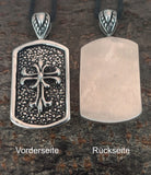 Kreuz 13 mit Panzerkette - Edelstahl