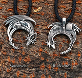 Drache 315 mit Schlangenkette - Silber