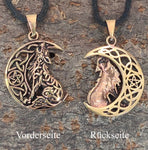 Anhänger 157 Wolf im Mond - Bronze