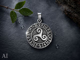 Triskele 328 mit Schlangenkette - Silber
