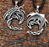 Drache 288 mit Schlangenkette - Silber