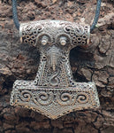 Thorshammer 150 mit Schlangenkette - Silber