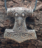 Thorshammer 150 mit Schlangenkette - Silber