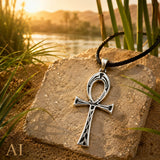 Ankh 369 mit Schlangenkette - Silber