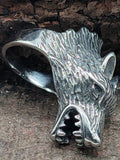 Ring Wolfskopf, Gr. 55-70 (edwo) - Edelstahl