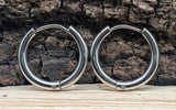 Klappcreole silbern 14mm - Edelstahl kcsi04