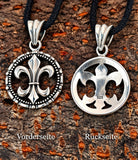 Fleur-de-Lis 239 mit Korbkette - Silber