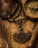 Anhänger 209 Thorshammer mit Vegvisir - Bronze