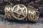 Bartperle Pentagramm - Bronze