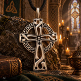 Keltenkreuz 371 mit Schlangenkette - Silber