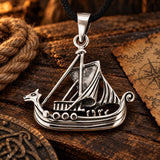 Anhänger 240 Wikinger-Schiff - Silber
