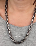 Königskette 8,4 mm - schwarz-silbern - Edelstahl