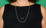 Schlichte Kette 2 mm - silbern - Edelstahl