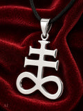 Leviathan Kreuz 403 mit Schlangenkette - Silber