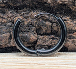 Klappcreole schwarz 12mm - Edelstahl kcschw03
