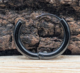 Klappcreole schwarz 12mm - Edelstahl kcschw03