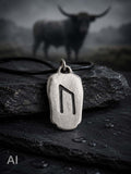 Rune Uruz 306 mit Schlangenkette - Silber
