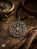 Anhänger 281 Wikinger Kompass - Silber