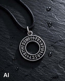 Anhänger 30 Runenkreis - Silber