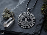 Lebensbaum 210 mit Schlangenkette - Silber