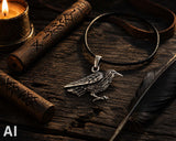 Anhänger 233 Rabe - Silber