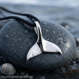 Walflosse 128 mit Schlangenkette - Silber