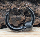 Klappcreole schwarz 10 x 2,5 mm - Edelstahl kcschw11