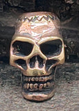 Bartperle Totenkopf 6 mm - Bronze