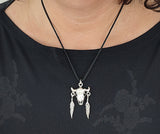 Stier 340 mit Schlangenkette - Silber