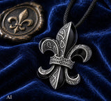 Anhänger 14 Fleur-de-Lis - Edelstahl