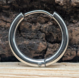 Klappcreole silbern 14mm - Edelstahl kcsi04