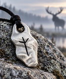 Anhänger 90 Rune Algiz - Zinn