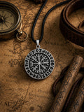 Wikinger Kompass 218 mit Korbkette - Silber