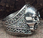 Ring Totenkopf Gr. 62-70 - Edelstahl