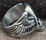 Ring Totenkopf Gr. 56-72  - glatt - Edelstahl