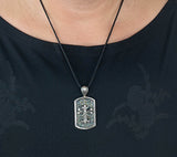 Kreuz 13 mit Panzerkette - Edelstahl