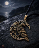Anhänger 158 Rabe im Mond - Bronze
