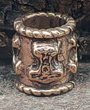 Bartperle Thorshammer 8 mm - Bronze