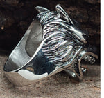 Ring Wolfskopf, Gr. 63-76 (wk24) - Edelstahl