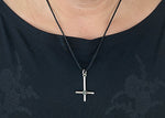 Kreuz 65 mit Schlangenkette - Silber