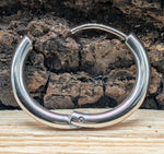Klappcreole silbern 14mm - Edelstahl kcsi04