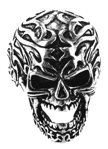 Ring Totenkopf, Gr. 60-74 (tk7) - Silber