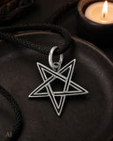 Pentagramm 51 mit Schlangenkette - Silber