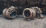 Bartperle Drache 8 mm - Bronze