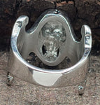 Ring Totenkopf Gr. 56-72 - gewölbt - Edelstahl