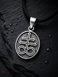 Leviathan Kreuz  414 mit Schlangenkette - Silber