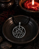 Pentagramm 56 mit Schlangenkette - Silber