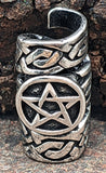Bartperle Pentagramm - Silber