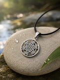 Anhänger 402 - Metatrons Würfel mit Silberkette